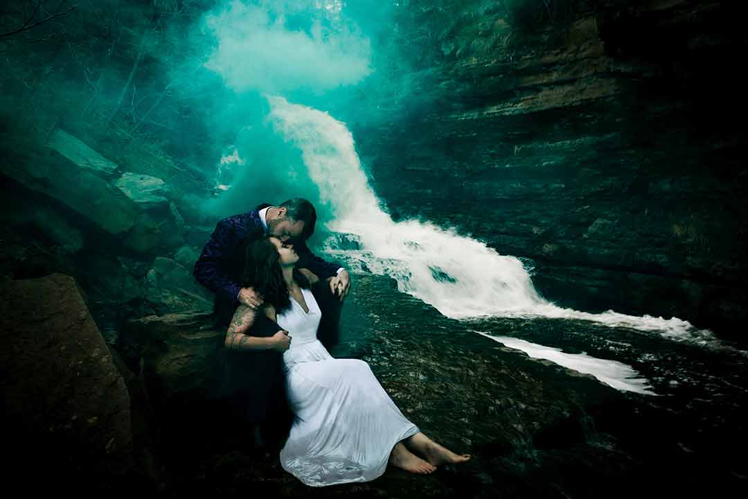 Tumbler Ridge - Adventure wedding by waterfall