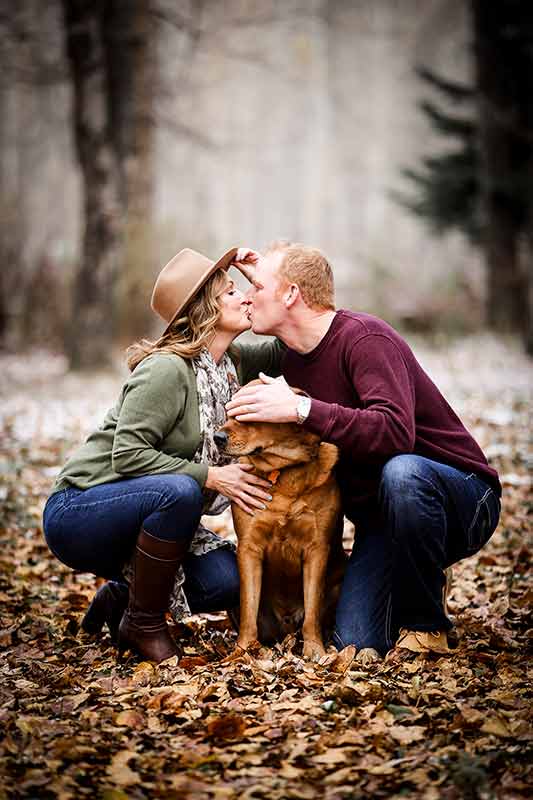 Grande Prairie couple shoot with dog